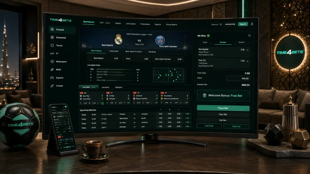 time4bets betting menu